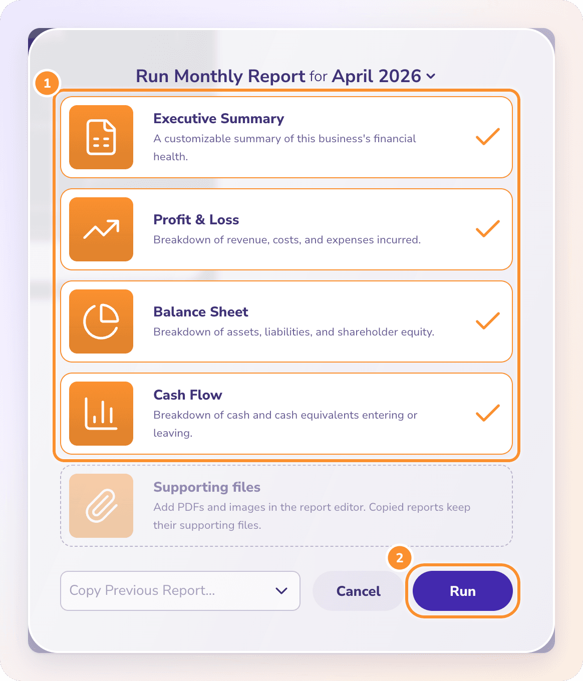 Run Monthly Report for April 2026